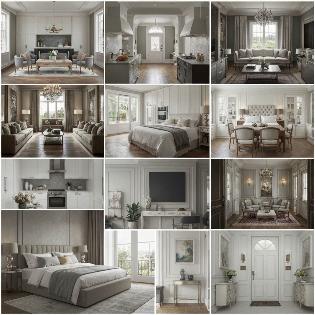 Interior design projects collage