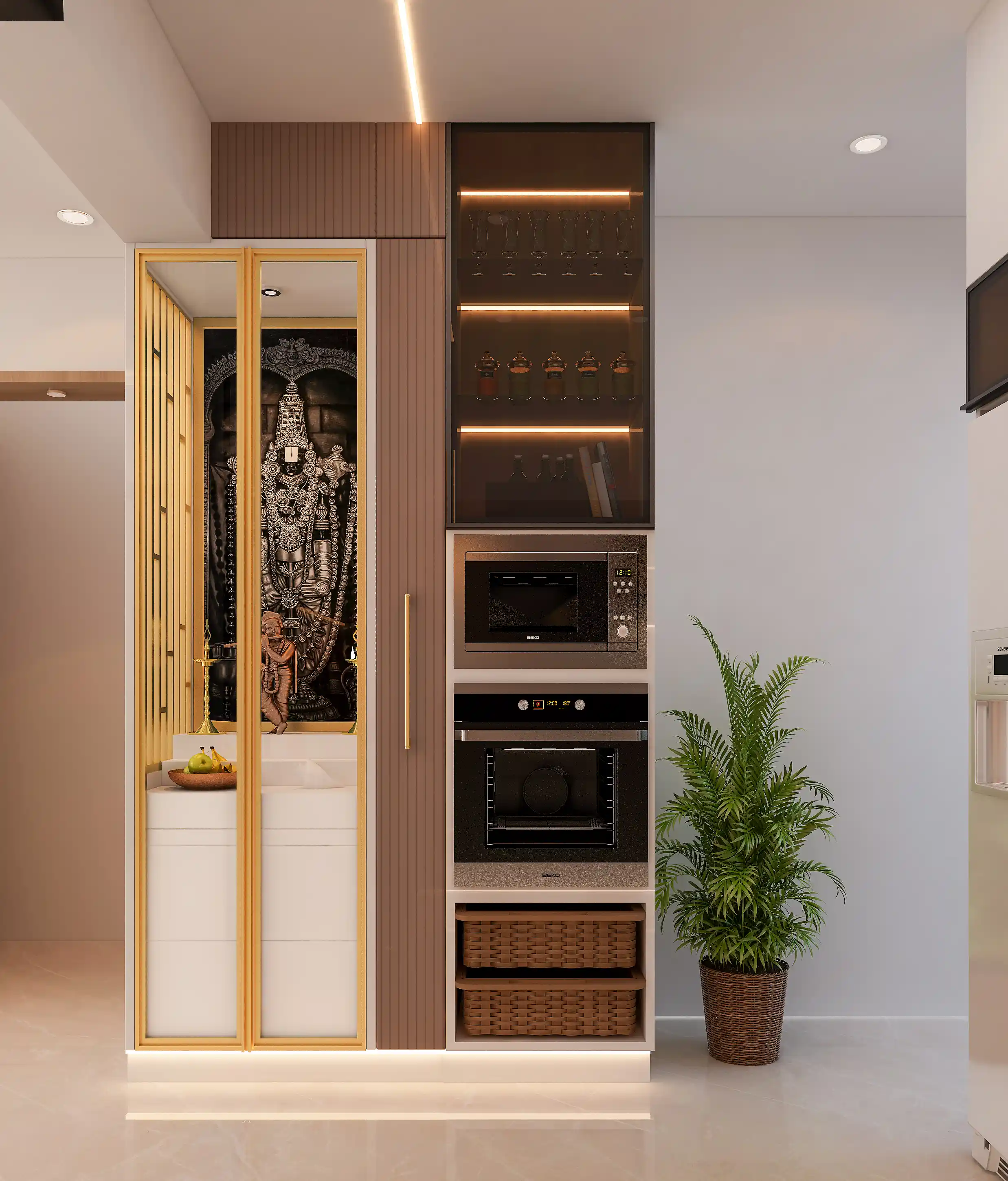 Kitchen with Built-in Appliances