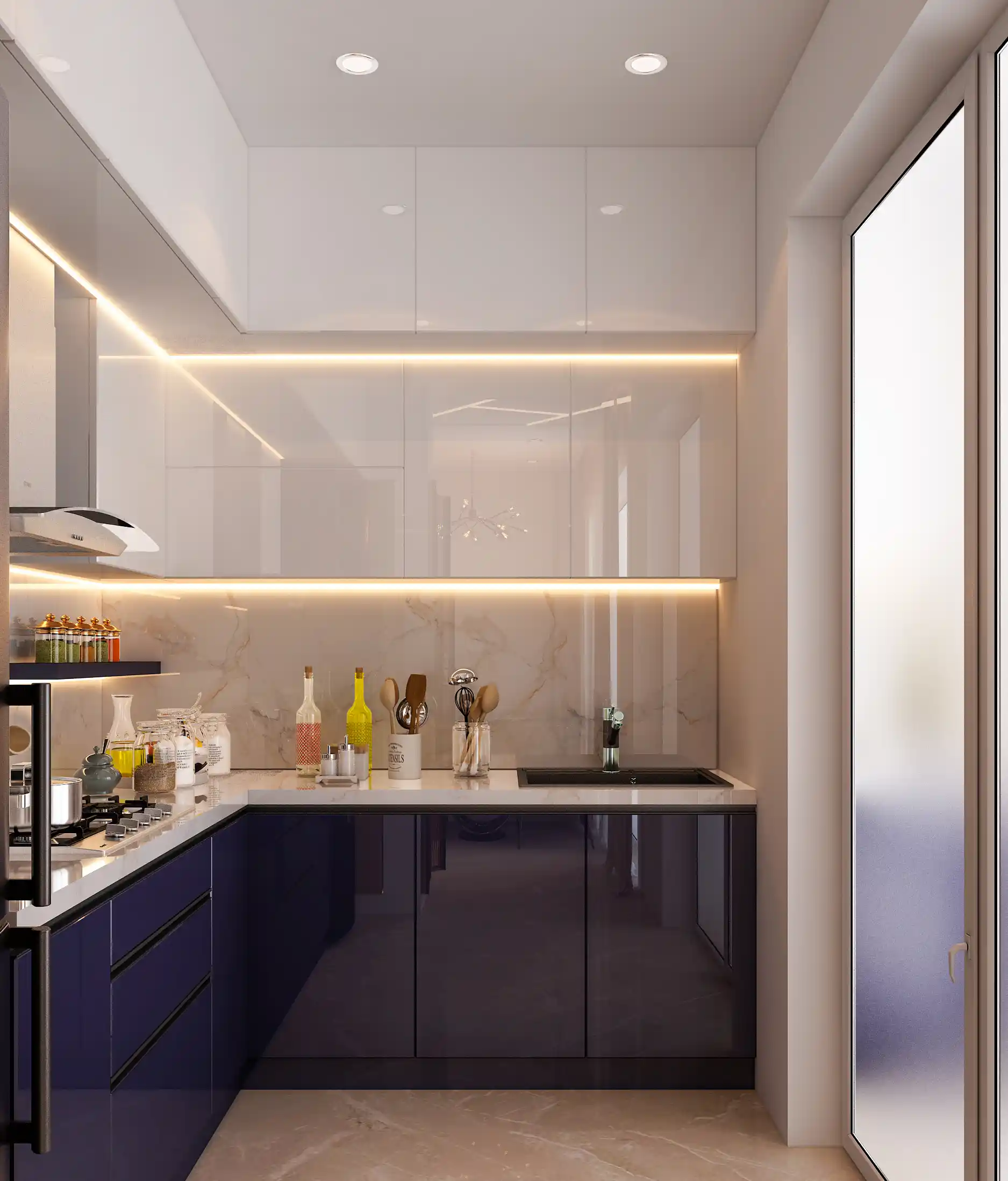 Sobha Dream Garden - Compact Kitchen Design