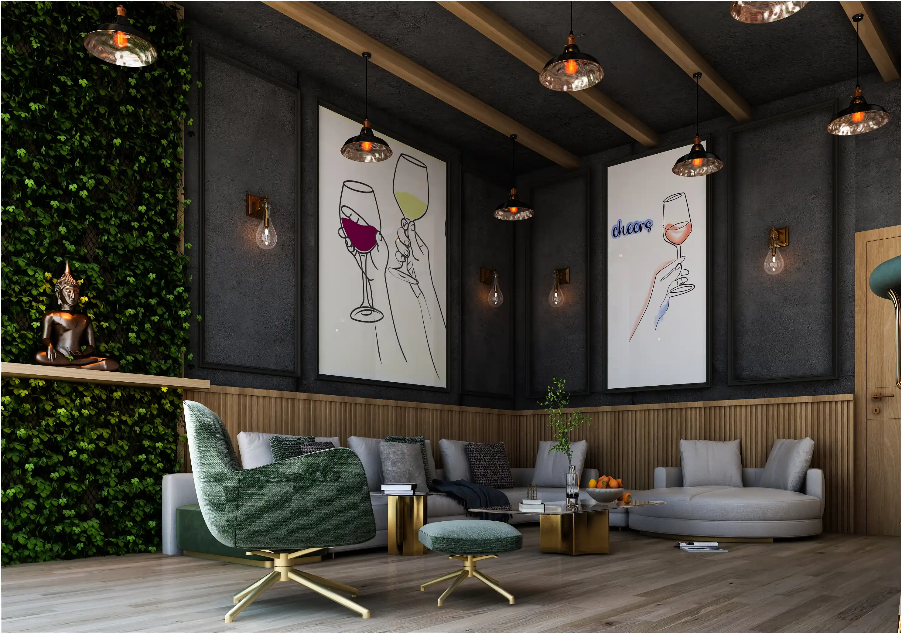 Terrace Lounge with Living Wall